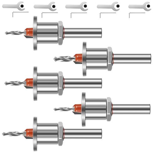 5Pcs Limit Countersink Drill Bit Set Adjustable Tapered Countersunk Drill Bit Set Alloy Steel Round Shank Wood Countersink Drill Bit 2.8/3/3.2/3.5/4mm for Woodworking Plastic in Saudi Arabia