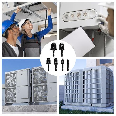 مجموعة إصلاح التدفئة والتهوية وتكييف الهواء (HVAC)، أداة توسيع النحاس، مجموعة رؤوس مثقاب يدوية لمكيف الهواء، قطع ضغط أنابيب نحاسية ناعمة، تجهيزات يدوية 1/4 بوصة 3/8 بوصة 1/2 بوصة 5/8 بوصة 3/4 بوصة 7/8 بوصة (6 قطع) in Saudi Arabia