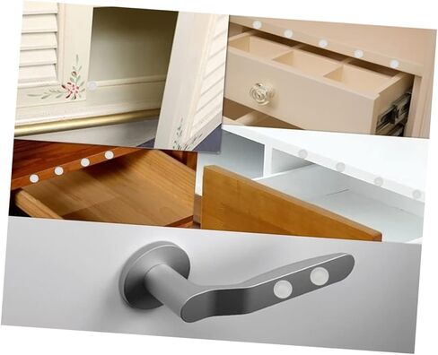 Gadpiparty 12x4mm Self-Adhesive Door Knob Bumpers Door Stoppers Wall Protectors for Furniture Cabinets and Speakers 128pcs in Saudi Arabia