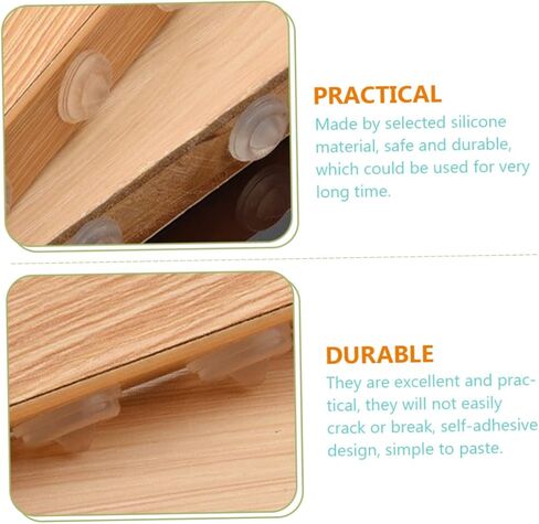 TEHAUX 100pcs Self-Adhesive Silicone Cabinet Door Bumpers Noise-Reducing Pads for Drawers Furniture and Closets in Saudi Arabia
