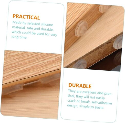 TEHAUX 100pcs Self-Adhesive Silicone Cabinet Door Bumpers Noise-Reducing Pads for Drawers Furniture and Closets in Saudi Arabia