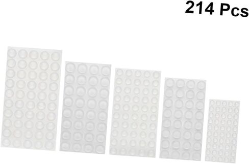 VILLCASE 214pcs Silicone Collision Rubber Particles Mute Crash Pad for Cabinet Soft Close Pad Door Damping in Saudi Arabia