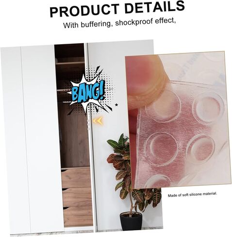 Veemoon 80-Piece Anti-Scratch Silicone Door Bumpers for Cabinets and Drawers Self-Adhesive Furniture Pads Easy to Install Color in Saudi Arabia