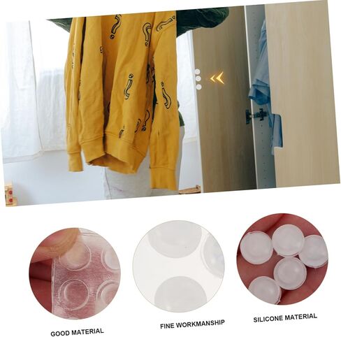 Veemoon 80-Piece Anti-Scratch Silicone Door Bumpers for Cabinets and Drawers Self-Adhesive Furniture Pads Easy to Install Color in Saudi Arabia