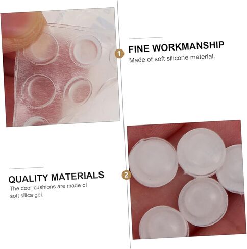 Veemoon 80-Piece Anti-Scratch Silicone Door Bumpers for Cabinets and Drawers Self-Adhesive Furniture Pads Easy to Install Color in Saudi Arabia