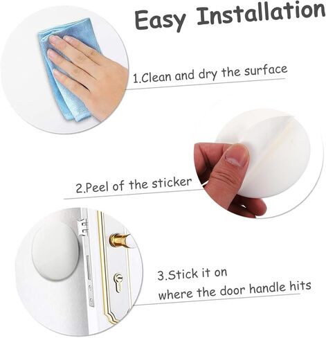 Vaguelly 10 PCS Silicone Door Stopper Wall Protector Pads Adhesive Bumper for Quiet and Shock Absorption Suitable for Home and Office Use in Saudi Arabia
