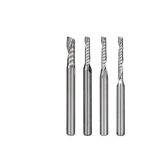 10 قطع راوتر بت 1/8 بوصة عرقوب واحد الناي نهاية مطحنة كربيد قاطعة المطحنة CNC لقم النقش للنجارة (3.175x1.5x12 مللي متر) in Kuwait