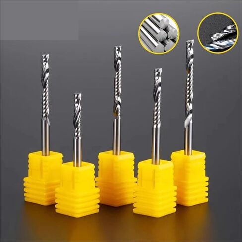 10pcs/lot 3.175mm Wood Cutter Single Flute Spiral Cutter Router Bit End Mill for MDF Carbide Milling Cutter Tools(2.0mm,6mm) in Saudi Arabia