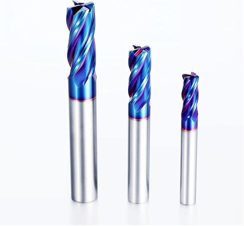 لقم الطحن CNC - HRC 65° نهاية مطحنة الزاوية المستديرة R0.5 R1.0 قاطع فولاذ التنغستن 4 أدوات المزامير 4 مم - 12 مم قطع المخرطة (R0.5xd10.0xD10xL100) in Kuwait