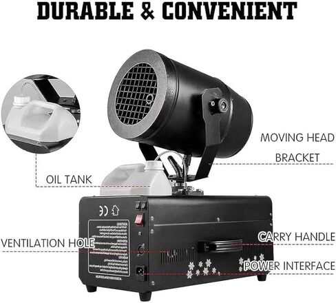 2000W Snow Machine, 120° Shake Head Snow Machines for Outdoors, with Remote Control, Professional High Output Snowflake Spray Machine for Christmas, Weddings, Parties, Stage Effects in Saudi Arabia
