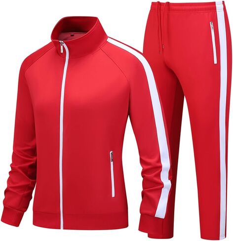 Women's 2 Pieces Long Sleeve Outfits Sweatsuits Tracksuit Set for Women Full Zip Active Sets Athletic Suits in Saudi Arabia