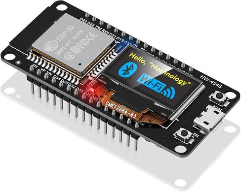 ESP32 Development Board ESP-32S ESP-WROOM-32 mit 0.96 inch OLED Display 2.4GHz Dual-Mode Development Board Dual Cores Microcontroller 30 Pin Low Power Compatible with AR duino IDE Type-C in Kuwait