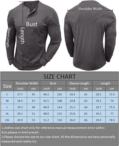Men’s Henley Long Sleeve Sweatshirt 3 Button Placket Knit Top Casual Thermal Base Layer for Everyday Wear in Saudi Arabia