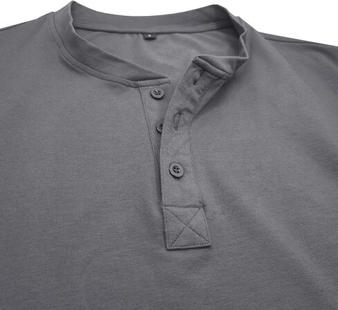 Men’s Henley Long Sleeve Sweatshirt 3 Button Placket Knit Top Casual Thermal Base Layer for Everyday Wear in Saudi Arabia