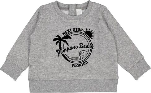 قميص من النوع الثقيل Next Stop- بومبانو بيتش، فلوريدا للأطفال من إنكتاستيك in Kuwait