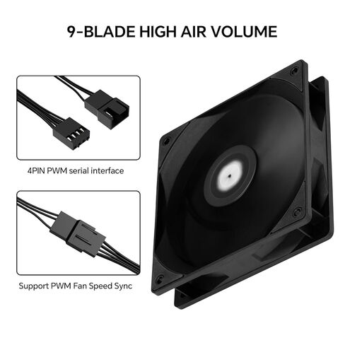 TL-C12B V2 X3 120mm Case Fans 3-Pack, High Airflow PC Fans 1500 RPM, 66.17 CFM, 25.6 dBA, S-FDB Bearing, 4-Pin PWM for Computer Case or CPU Coolers in Kuwait