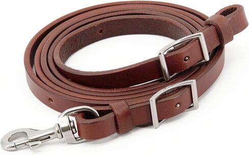 Leather Roper Rein, Heavy Oil Weighted Rein, Stainless Steel Hardware in Kuwait