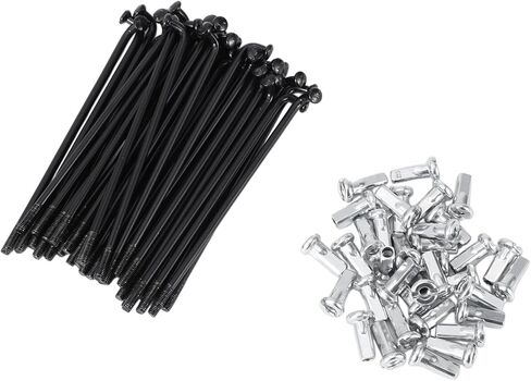 36 Set 12G Bicycle Spokes 76mm Bike Wheel Spokes 45 Steel Black in Kuwait