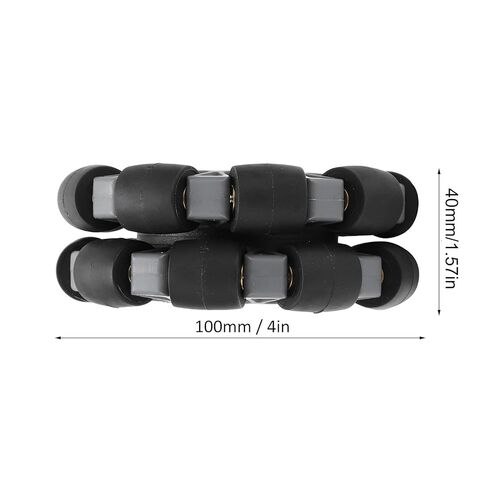 عجلة بلاستيكية مزدوجة 100 ملم بتصميم متعدد الاتجاهات ومضادة للانزلاق ودوران 360 درجة - سعة تحميل 20 كجم لمجموعات روبوت المنصة 14049 in Kuwait