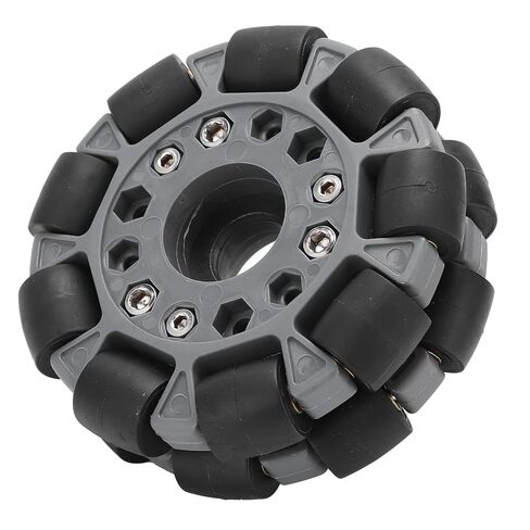 عجلة بلاستيكية مزدوجة 100 ملم بتصميم متعدد الاتجاهات ومضادة للانزلاق ودوران 360 درجة - سعة تحميل 20 كجم لمجموعات روبوت المنصة 14049 in Kuwait