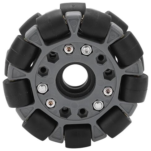 عجلة بلاستيكية مزدوجة 100 ملم بتصميم متعدد الاتجاهات ومضادة للانزلاق ودوران 360 درجة - سعة تحميل 20 كجم لمجموعات روبوت المنصة 14049 in Kuwait