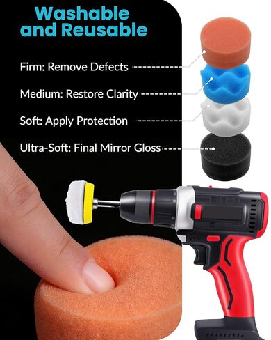 435 قطعة من أقراص الصنفرة الرطبة والجافة مقاس 2 بوصة، ومجموعة تلميع الحفر مع مجموعة متنوعة من ورق الصنفرة بخطاف وحلقة من 60 إلى 5000 لمثقاب دريميل، ومجموعة ترميم المصابيح الأمامية مع وسادة تلميع للراتنج المعدني الخشبي التلقائي in Kuwait