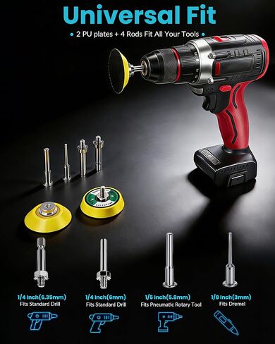 435 قطعة من أقراص الصنفرة الرطبة والجافة مقاس 2 بوصة، ومجموعة تلميع الحفر مع مجموعة متنوعة من ورق الصنفرة بخطاف وحلقة من 60 إلى 5000 لمثقاب دريميل، ومجموعة ترميم المصابيح الأمامية مع وسادة تلميع للراتنج المعدني الخشبي التلقائي in Kuwait