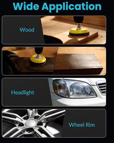 435 قطعة من أقراص الصنفرة الرطبة والجافة مقاس 2 بوصة، ومجموعة تلميع الحفر مع مجموعة متنوعة من ورق الصنفرة بخطاف وحلقة من 60 إلى 5000 لمثقاب دريميل، ومجموعة ترميم المصابيح الأمامية مع وسادة تلميع للراتنج المعدني الخشبي التلقائي in Kuwait