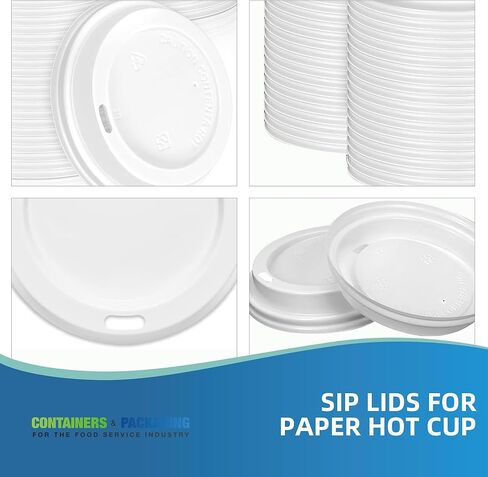 1000-Pack White Plastic Sip Lids for 10-24oz Paper Hot Cups - Safe for Food Contact, Convenient for Hot Beverage Takeout & Daily Use in Saudi Arabia