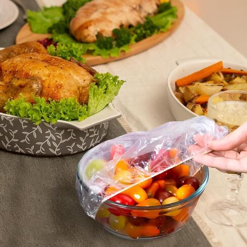100-Piece Elastic Bowl Covers, Reusable Plate and Bowl Protectors, Stretchable for Food Dust Prevention and Bread Preservation in Saudi Arabia