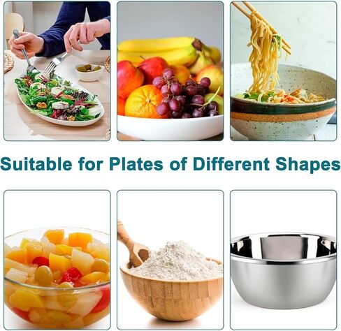 100-Piece Elastic Bowl Covers, Reusable Plate and Bowl Protectors, Stretchable for Food Dust Prevention and Bread Preservation in Saudi Arabia