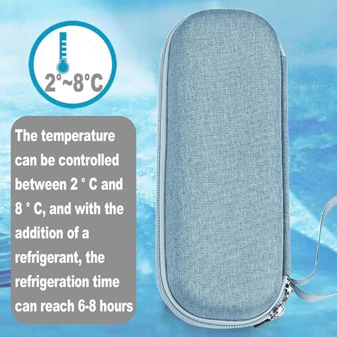 Insulin Cooler Travel Case with 2 Ice Packs, Portable Insulin Travel Case, Diabetic Medication Insulated Organizer Cooling Pouch for Blood Glucose Monitor Supplies in Saudi Arabia