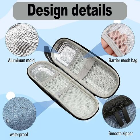 Insulin Cooler Travel Case with 2 Ice Packs, Portable Insulin Travel Case, Diabetic Medication Insulated Organizer Cooling Pouch for Blood Glucose Monitor Supplies in Saudi Arabia