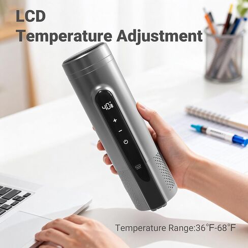 Electric Insulin Cooler Travel Case TSA Approved, Insulin Fridge Portable Insulin Refrigerator Travel Coolerfor 1–4 Pens, 35-68°F Display Temperature Battery in Kuwait