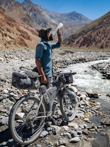 ThruBottle 1L Hard Sided Squeezable Bottle with Slim, Lightweight Design and 28mm Neck Compatible with Most Water Filters - Reusable, Recyclable Bottle for Hiking, Backpacking, and Travel in Kuwait