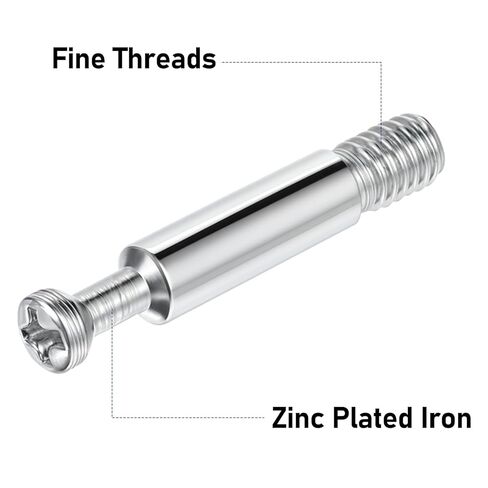 20Pcs Cam Bolts for Furniture Connector Fixing Screws Cam Screws Furniture Cams Lock Fasteners Connecting Fittings Tools Fixing Bolt Fasteners for Cabinet Drawer Wardrobe Table, Silver in Saudi Arabia