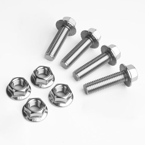 مجموعة أدوات مشعب العادم (البراغي والصواميل) M10X1.5-35mm مسمار شفة من الفولاذ المقاوم للصدأ (4 عبوات) in Kuwait