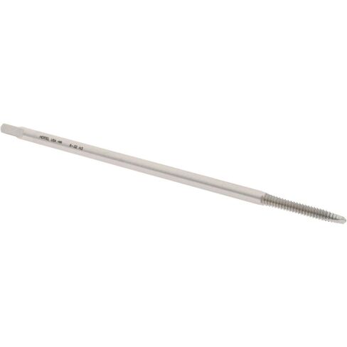 Hertel Extension Tap, 6-32 UNC, 2 Flutes, High Speed Steel, Spiral Point, Plug Chamfer, 4" OAL, 2B Class of Fit, Bright Finish in Saudi Arabia