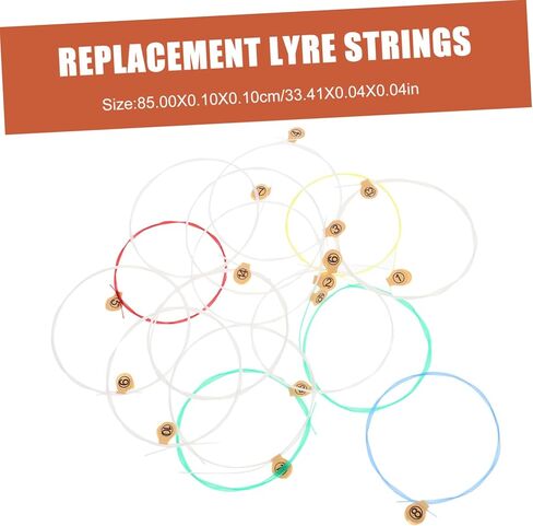 BESPORTBLE 15pcs Durable Lyre Strings Replacement for Musical Instruments Sturdy Easy to Install Crisp Sound for Beginners and Professionals in Saudi Arabia