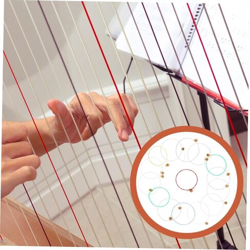 BESPORTBLE 15pcs Durable Lyre Strings Replacement for Musical Instruments Sturdy Easy to Install Crisp Sound for Beginners and Professionals in Saudi Arabia
