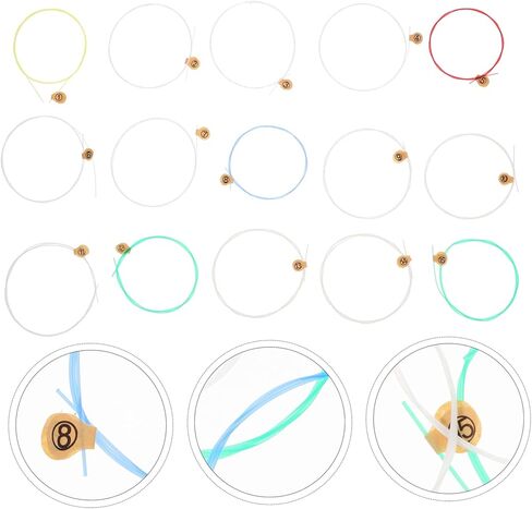 BESPORTBLE 15pcs Durable Lyre Strings Replacement for Musical Instruments Sturdy Easy to Install Crisp Sound for Beginners and Professionals in Saudi Arabia