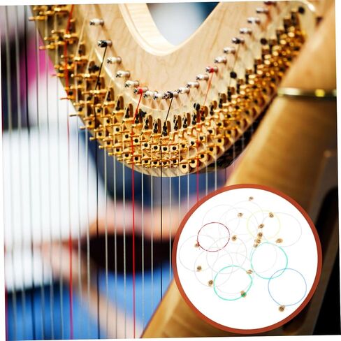 BESPORTBLE 15pcs Durable Lyre Strings Replacement for Musical Instruments Sturdy Easy to Install Crisp Sound for Beginners and Professionals in Saudi Arabia