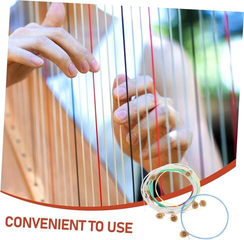 BESPORTBLE 15pcs Durable Lyre Strings Replacement for Musical Instruments Sturdy Easy to Install Crisp Sound for Beginners and Professionals in Saudi Arabia
