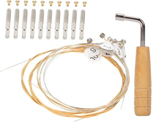 1Set Durable Lyre Replacement with Tuning Wrench Includes Lyre Pegs and String Nails for Lyre Harp Accessories Sound and Strong Resonance in Saudi Arabia