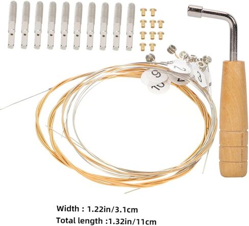 1Set Durable Lyre Replacement with Tuning Wrench Includes Lyre Pegs and String Nails for Lyre Harp Accessories Sound and Strong Resonance in Saudi Arabia