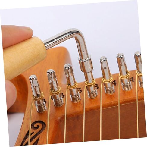 1Set Durable Lyre Replacement with Tuning Wrench Includes Lyre Pegs and String Nails for Lyre Harp Accessories Sound and Strong Resonance in Saudi Arabia