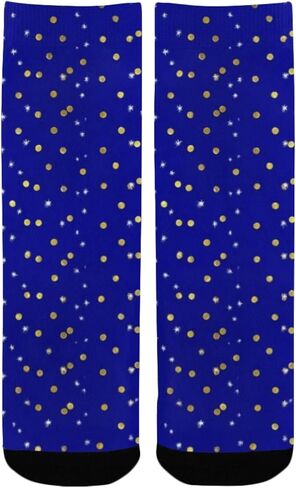 جوارب Blue Starry Night Vibe للمشي لمسافات طويلة - جوارب شتوية حرارية سميكة دافئة للأولاد والبنات للمدرسة، والارتداء اليومي والأنشطة الخارجية in Kuwait