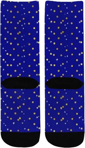 جوارب Blue Starry Night Vibe للمشي لمسافات طويلة - جوارب شتوية حرارية سميكة دافئة للأولاد والبنات للمدرسة، والارتداء اليومي والأنشطة الخارجية in Kuwait