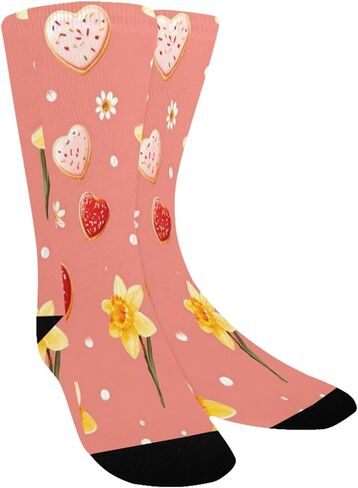 جوارب Daffodil Heart Cookie للمشي لمسافات طويلة - جوارب شتوية حرارية سميكة دافئة للأولاد والبنات للمدرسة، والارتداء اليومي والأنشطة الخارجية in Kuwait