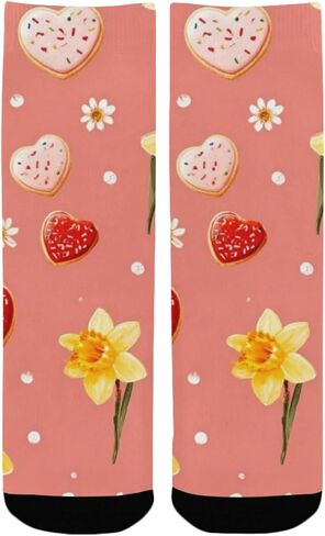جوارب Daffodil Heart Cookie للمشي لمسافات طويلة - جوارب شتوية حرارية سميكة دافئة للأولاد والبنات للمدرسة، والارتداء اليومي والأنشطة الخارجية in Kuwait